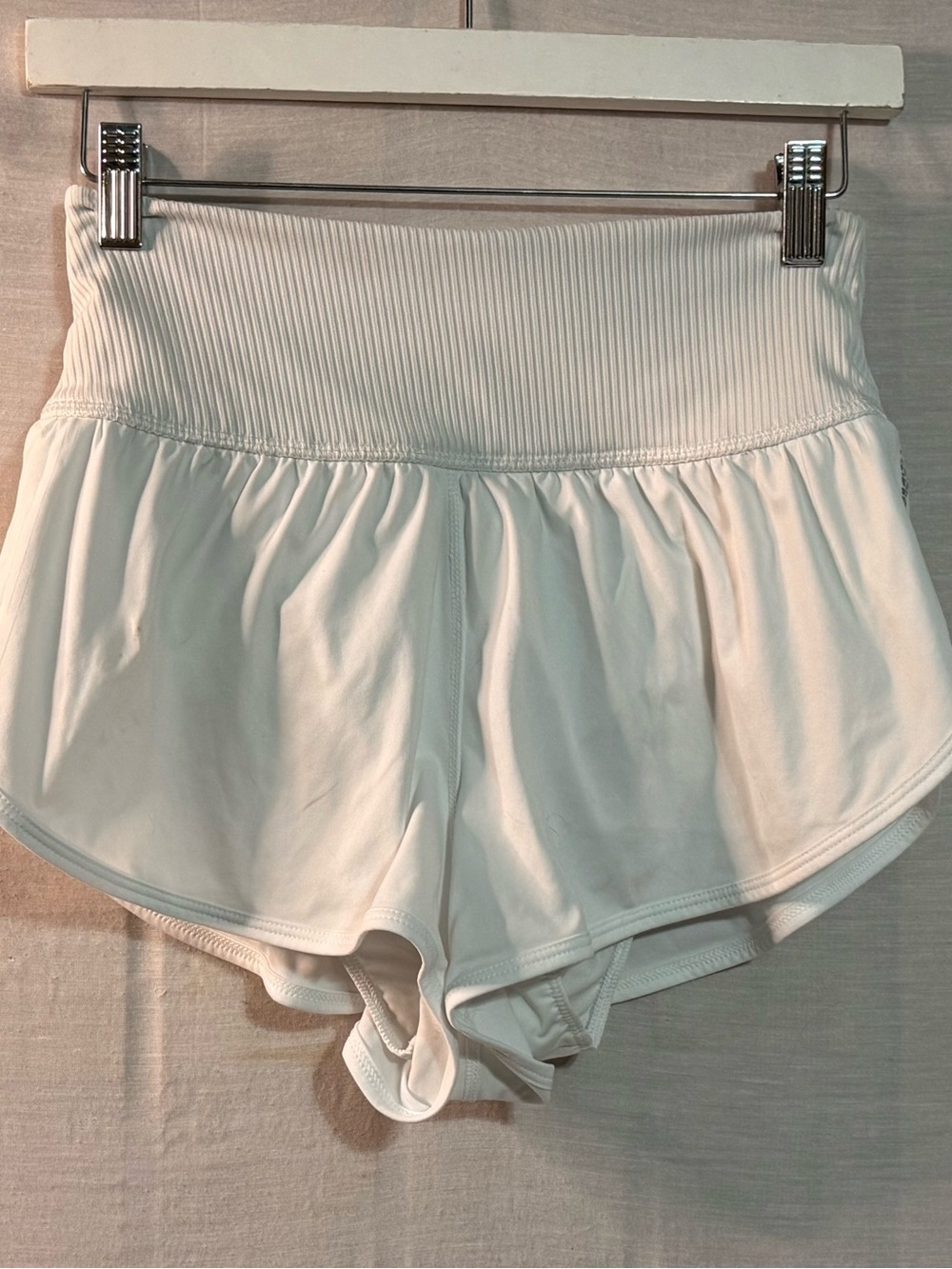 Free People Movement Carpe Diem White Running Shorts S and